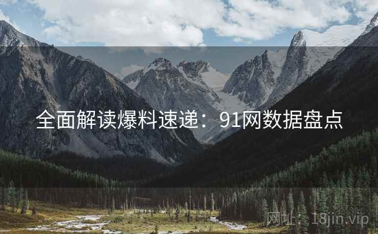 全面解读爆料速递：91网数据盘点