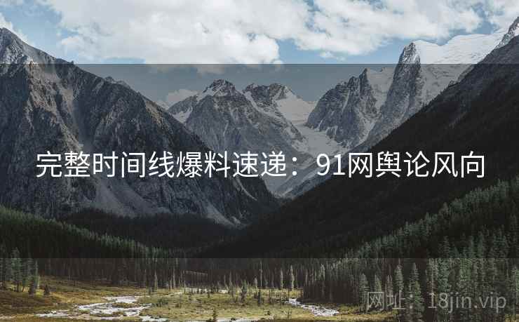 完整时间线爆料速递：91网舆论风向
